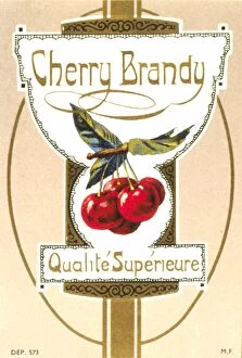Label design for Cherry Brandy