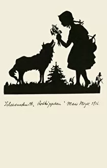 Silhouette. Red Riding Hood