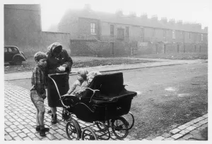 Working Class Mother with Children and Pram, Middlesbrough