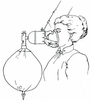 Images Dated 1st January 1901: Administering gas and ether to a patient