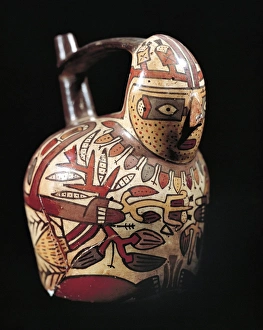 Anthropomorphic vase decorated with figures of ears of corn Anthropomorphic vase decorated with figures of ears of corn