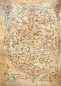 12th Century Mappa Mundi Print