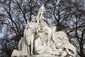 Asia sculpture beside the Albert Memorial in Kensington Gardens Asia sculpture beside the Albert Memorial in Kensington Gardens