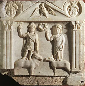 Austria, Aedicula with Jupiter and Juno, limestone Austria, Aedicula with Jupiter and Juno, limestone