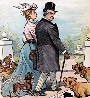 Barking Dogs Never Bite , cartoon, 1900 Barking Dogs Never Bite , cartoon, 1900