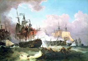 The Battle of Camperdown, 11 October 1797 (1799). The British fleet under Admiral Adam Duncan The Battle of Camperdown, 11 October 1797 (1799). The British fleet under Admiral Adam Duncan