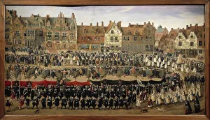 Belgium, Brussels, procession of maids of Sablon Belgium, Brussels, procession of maids of Sablon