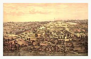 Birds Eye View, Centennial Buildings, Fairmont Park, Philadelphia Birds Eye View, Centennial Buildings, Fairmont Park, Philadelphia