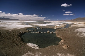 Bolivia, Chalbiri lake, thermal springs Bolivia, Chalbiri lake, thermal springs