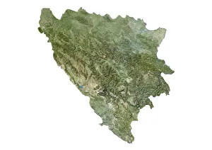 Bosnia and Herzegovina, Satellite Image Bosnia and Herzegovina, Satellite Image