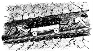 Boy putters moving coal in a narrow seam - Lancashire, England. From Matthias Boy putters moving coal in a narrow seam - Lancashire, England. From Matthias