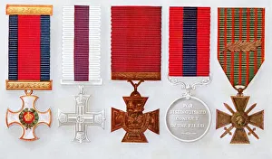 British Military decorations: left to right, Distinguished Service Order, Military Cross British Military decorations: left to right, Distinguished Service Order, Military Cross