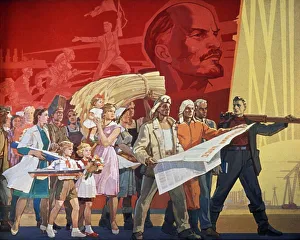 Builders of communism a soviet poster from 1967 Builders of communism a soviet poster from 1967