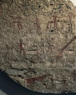 Cave painting, from Catal Huyuk or Catalhoyuk sanctuary, 7th millenium BC Cave painting, from Catal Huyuk or Catalhoyuk sanctuary, 7th millenium BC