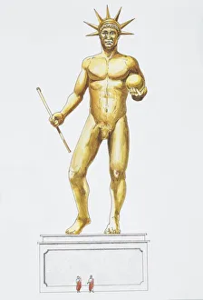 Colossal Nero statue, 1st century, drawing Colossal Nero statue, 1st century, drawing