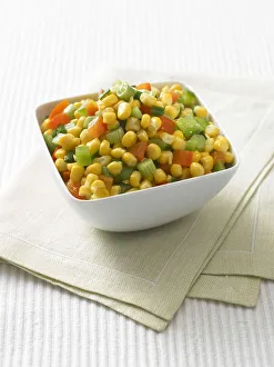 Corn, Spring Onion, Tomato and Pepper Salad Corn, Spring Onion, Tomato and Pepper Salad