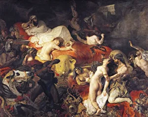 Death of Sardanapolis by Eugene Delacroix, (1798-1863) French Artist. The painting Death of Sardanapolis by Eugene Delacroix, (1798-1863) French Artist. The painting