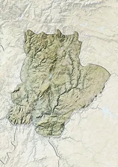 District of Braganca, Portugal, Relief Map District of Braganca, Portugal, Relief Map