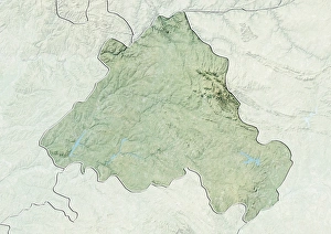 District of Portalegre, Portugal, Relief Map District of Portalegre, Portugal, Relief Map