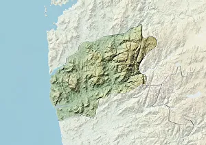 District of Viana do Castelo, Portugal, Relief Map District of Viana do Castelo, Portugal, Relief Map