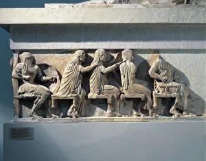 East frieze of Siphnian treasury depicting assembly of gods East frieze of Siphnian treasury depicting assembly of gods