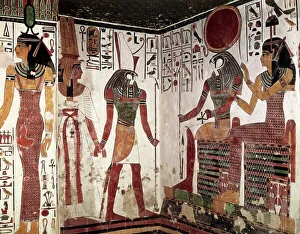Egypt, Luxor, Valley of the Queens, Nefertaris Tomb, Details form frescos in vestibule Egypt, Luxor, Valley of the Queens, Nefertaris Tomb, Details form frescos in vestibule