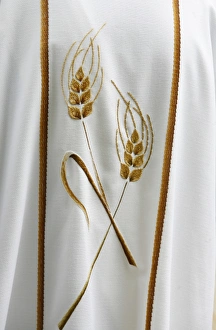 Embroidery on a priests chasuble Embroidery on a priests chasuble