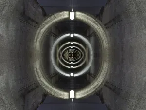 Abstract Visualisation: Dark Tunnel Print