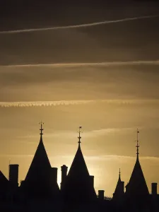 Luminescent Sunset Paris Rooftops Print