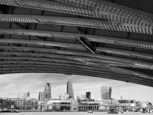 Underneath Blackfriars Bridge Print: A photograph of London's cityscape