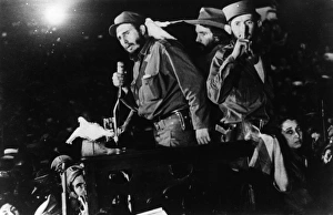 Fidel castro ruz addressing the cuban people in columbia city (later freedom city Fidel castro ruz addressing the cuban people in columbia city (later freedom city