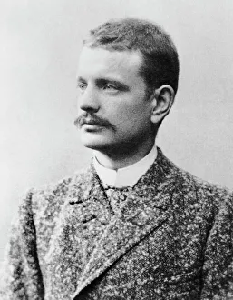 Finland, turku, Finnish composer and violinist Jean Sibelius (1865 - 1957) in 1890 Finland, turku, Finnish composer and violinist Jean Sibelius (1865 - 1957) in 1890