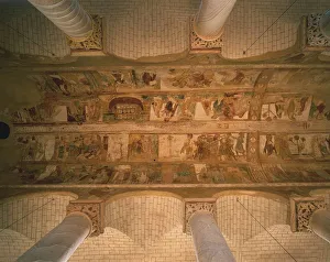 France, Poitou-Charentes Region, Vienne Department, Saint-Savin-sur-Gartempe, church of Saint-Savin-sur-Gartempe France, Poitou-Charentes Region, Vienne Department, Saint-Savin-sur-Gartempe, church of Saint-Savin-sur-Gartempe
