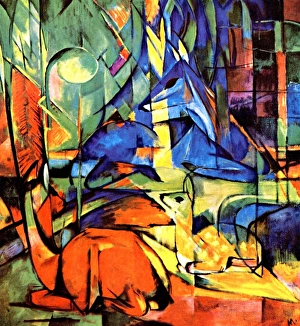 Franz marc, Expressionist style painting circa 1913-14 Franz marc, Expressionist style painting circa 1913-14