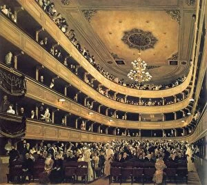 Gustav Klimt. Auditorium in the Old Burgtheater in Vienna 1888