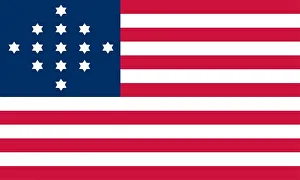 Historical flag of the United States of America. The Hulbert Flag Historical flag of the United States of America. The Hulbert Flag