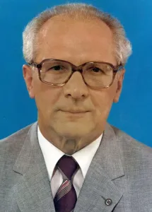 Politician Prints: Erich Honecker Print, East German Communist Leader Portrait