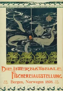 1898 Print of a Fisherman's Exhibition Poster