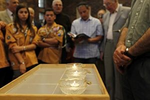 Holocaust day celebration in a synagogue Holocaust day celebration in a synagogue