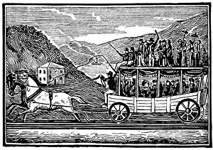 Horse-drawn carriage on the Baltimore and Ohio Railroad (1830-1835) Horse-drawn carriage on the Baltimore and Ohio Railroad (1830-1835)