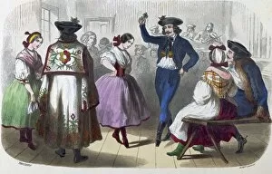 Images Dated 1st January 1814: Hungarian Dancers By Auguste Trichon