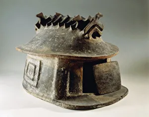 Hut-shaped urn, from Vulci, Italy Hut-shaped urn, from Vulci, Italy