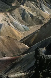 Iceland, Rangarvallasysla, Landmannalaugar, view from Brennisteinsalda mountain Iceland, Rangarvallasysla, Landmannalaugar, view from Brennisteinsalda mountain
