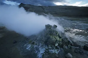 Iceland, Sudur-Thingeyjarsysla Region, Lake Myvatn (Gnat Lake) Area, Hverir geothermal field, Volcanic activity Iceland, Sudur-Thingeyjarsysla Region, Lake Myvatn (Gnat Lake) Area, Hverir geothermal field, Volcanic activity