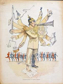 Illustration with Wilhelm II, Emperor of Germany Illustration with Wilhelm II, Emperor of Germany