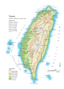 Illustrations 1 Prints: Taiwan Map Print