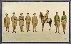 Italian Financiers and regular army soldiers in full uniforms, 1925 Italian Financiers and regular army soldiers in full uniforms, 1925