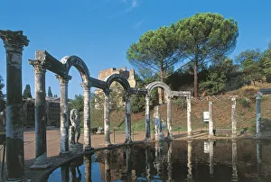 Italy, Latium, Tivoli, Rome province, Villa Adriana, colonnade Italy, Latium, Tivoli, Rome province, Villa Adriana, colonnade