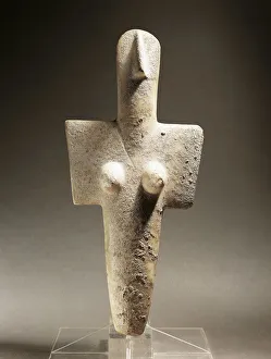 Italy, Sardinia Region, Marble idol from Senorbi Italy, Sardinia Region, Marble idol from Senorbi