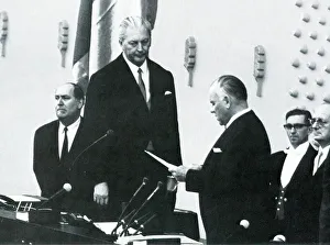 Kurt Georg Kiesinger (1904-1988) sworn in as West German Chancellor (1966-1969) Kurt Georg Kiesinger (1904-1988) sworn in as West German Chancellor (1966-1969)